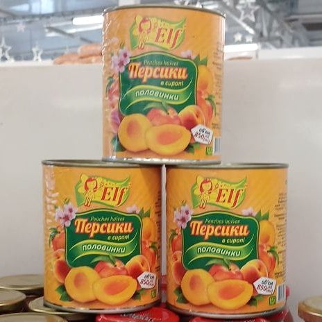 Персик консервований ТМ Elf (The Banka), 850мл
