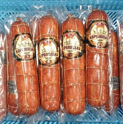 Макогон Ковбаса варено-копчена КОРОЛІВСЬКА ШИНКА (Хмельницьк) вищ гат