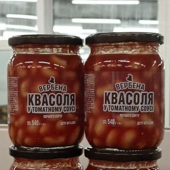 Консерва Квасоля у томат.соусі Вербена,скло (Павловський), 540г