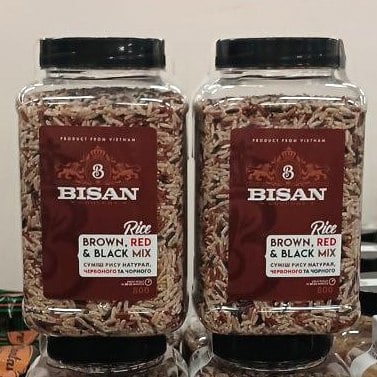 Bisan Суміш рису натурал, Червоного та чорного (Павловський), 0.8кг