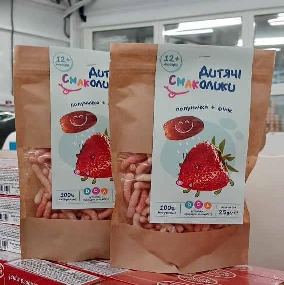 ВАЙЗ, Дитячі смаколики Полуниця+фінік (Смарті), 25г