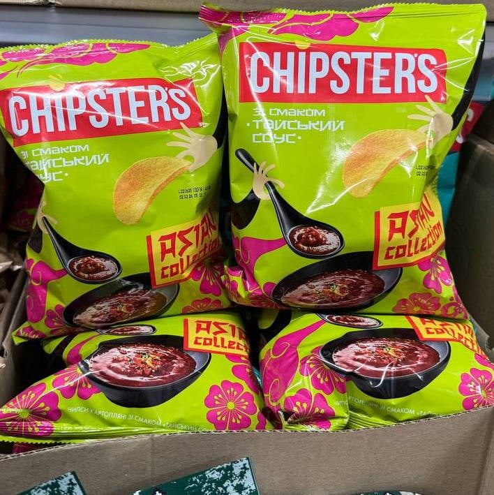 Чіпси картопляні зі смаком "Тайський соус" TM Chipster's, 100г до бочкового