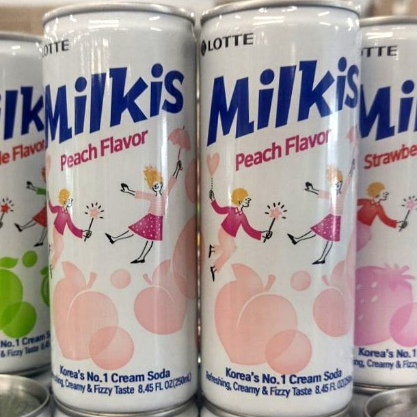 Напій газований Milkis Персик з/б, 0.25мл