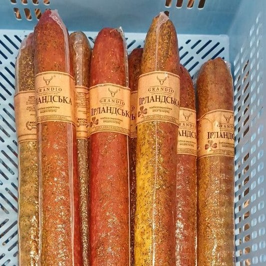 GRANDIO Макогон Ковбаса сиров'ялена ІРЛАНДСЬКА (Хмельницьк) вищ гат