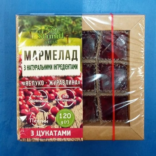 Stimul, Мармелад Яблуко Журавлина, Солодко, 120г