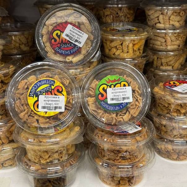 Хрустики в асортименті (Snap), 60г