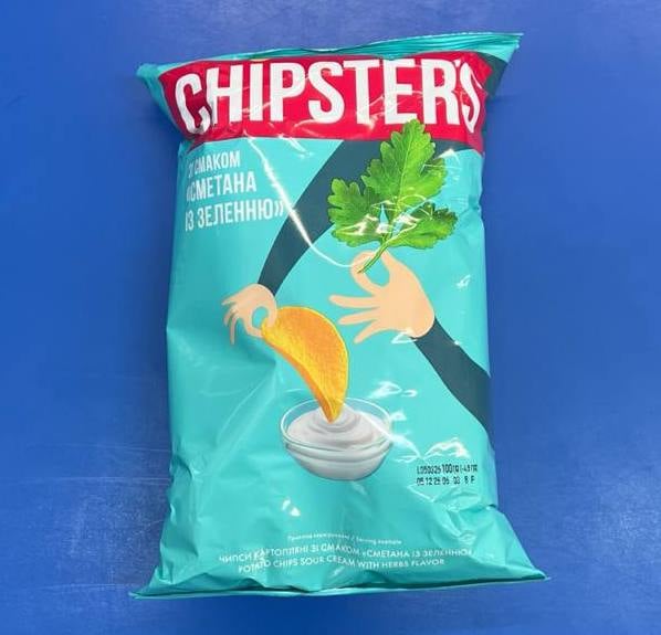 Чіпси TM Chipster's сметана та зелень (До бочкового) 100г
