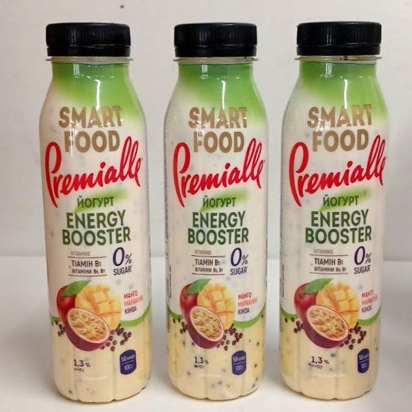 SMART FOOD Йогурт Premialle манго-маракуйя-кіноа 1.3%(Козуб), 290г
