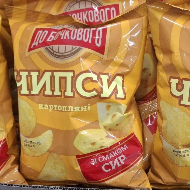 Чіпси зі смаком Сир ТМ ДО БОЧКОВОГО, 100г