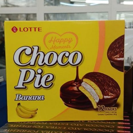 LOTTE, Печиво шоколадне CHOCO PIE зі смаком банану (Павловський), 336г