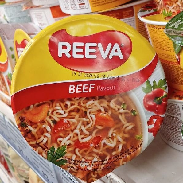 REEVA Локшина швидкого приготування зі смаком яловичини чаша  СХІДНИЙ ДИЗАЙН  (Кашкан) 75г