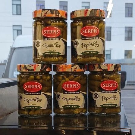 Корнішони SERPIS Pepinillos sabor anchoa (Італія), 330г