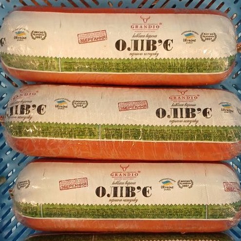 GRANDIO Макогон Ковбаса варена ОЛІВ'Є (Хмельницьк) перший гатунок гат целофан