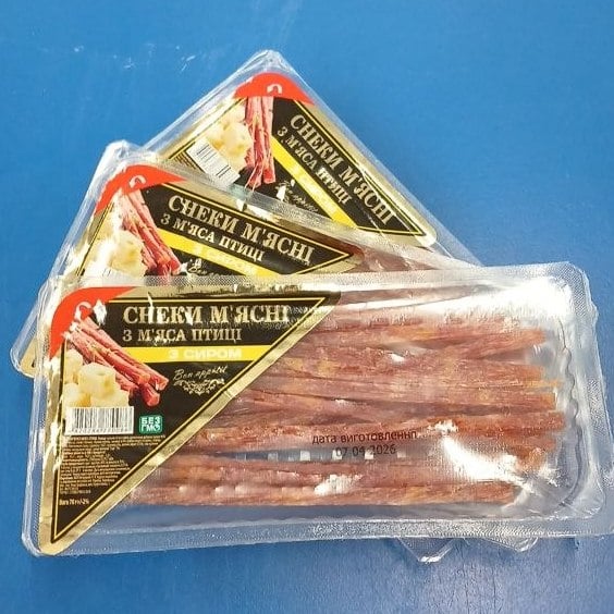 Снеки м'ясні з сиром, (Інвайт Фуд), 70г