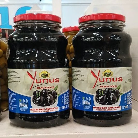 Yunus ОЛИВКИ чорні з кіст скло (Слипчук) 1,6 кг/3,5кг