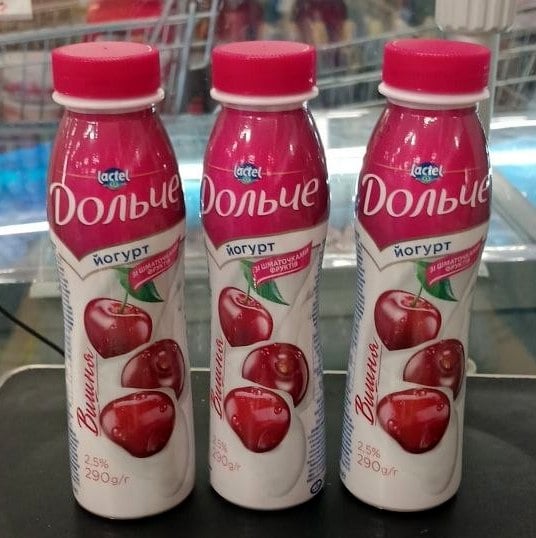 Дольче Йогурт з напов вишня 2,5%  пляш (ЗДМ) 290г