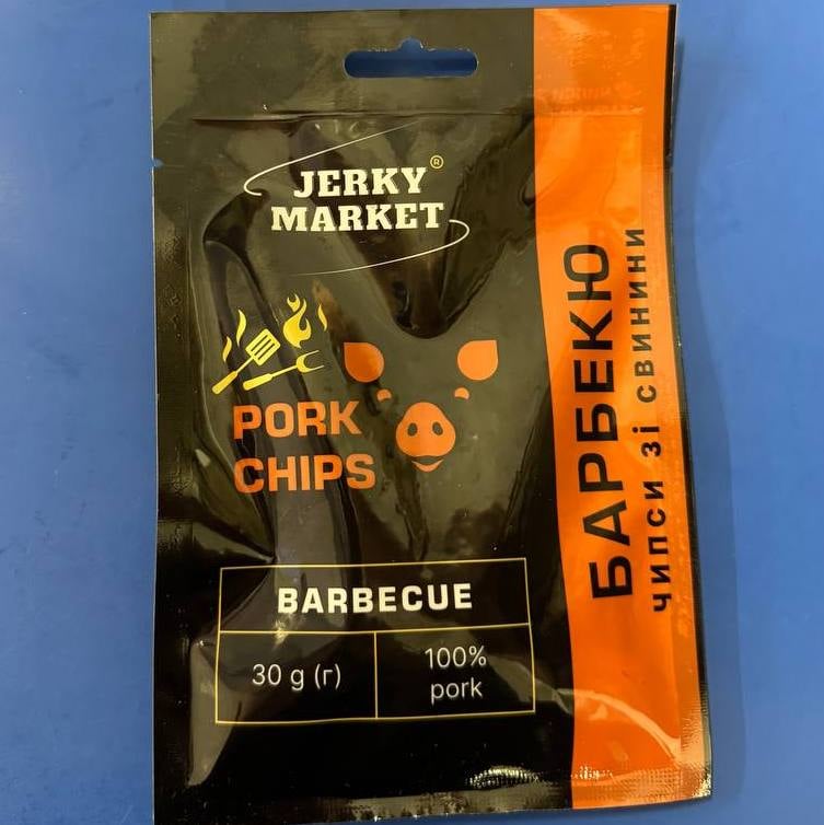 Чіпси свинячі "Барбекю" JERKY MARKET (Терьохіна) 30г