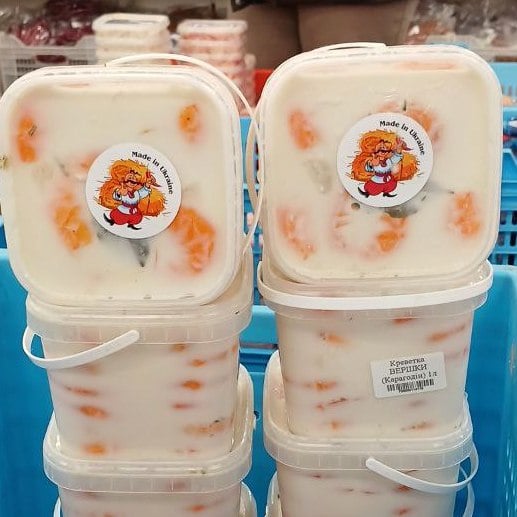 Королівські Креветки без голови у вершковому соусі (Карагодін) 1кг