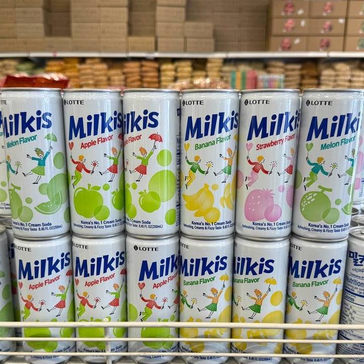 Напій газований Milkis Яблуко з/б, 0.25мл