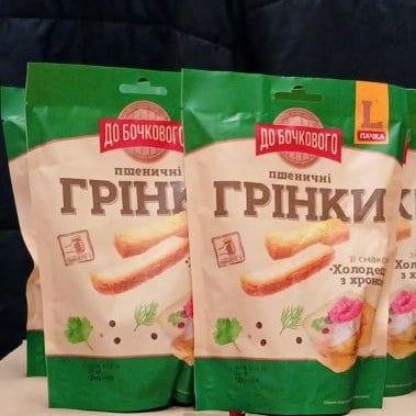 Грінки зі смаком "Холодець з хроном" ТМ ДО БОЧКОВОГО,120г