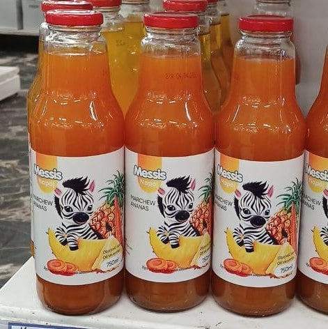 Messis, Напій соковмісний Зебра ананас+морква (Львів Імпорт), 750мл