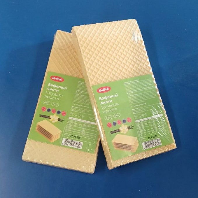 Вафельний лист прямокутн. білий GolPek (Павловський), 120г