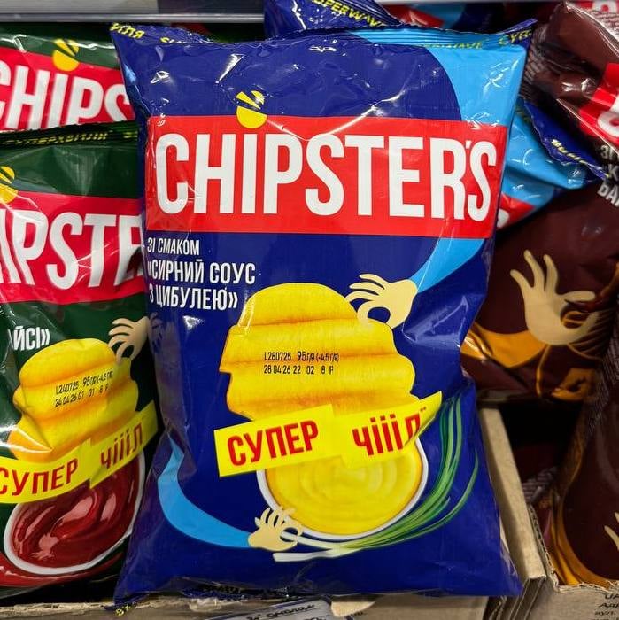 Чіпси TM Chipster's велика хвиля "Сирний соус та цибуля" 95г
