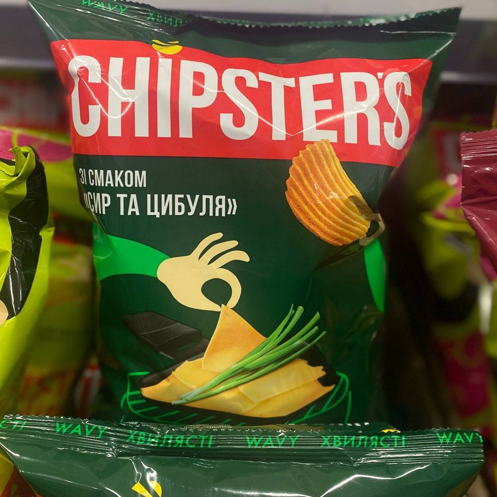 Чіпси хвилясті TM Chipster's " Сир та цибуля" (До бочк) 95г