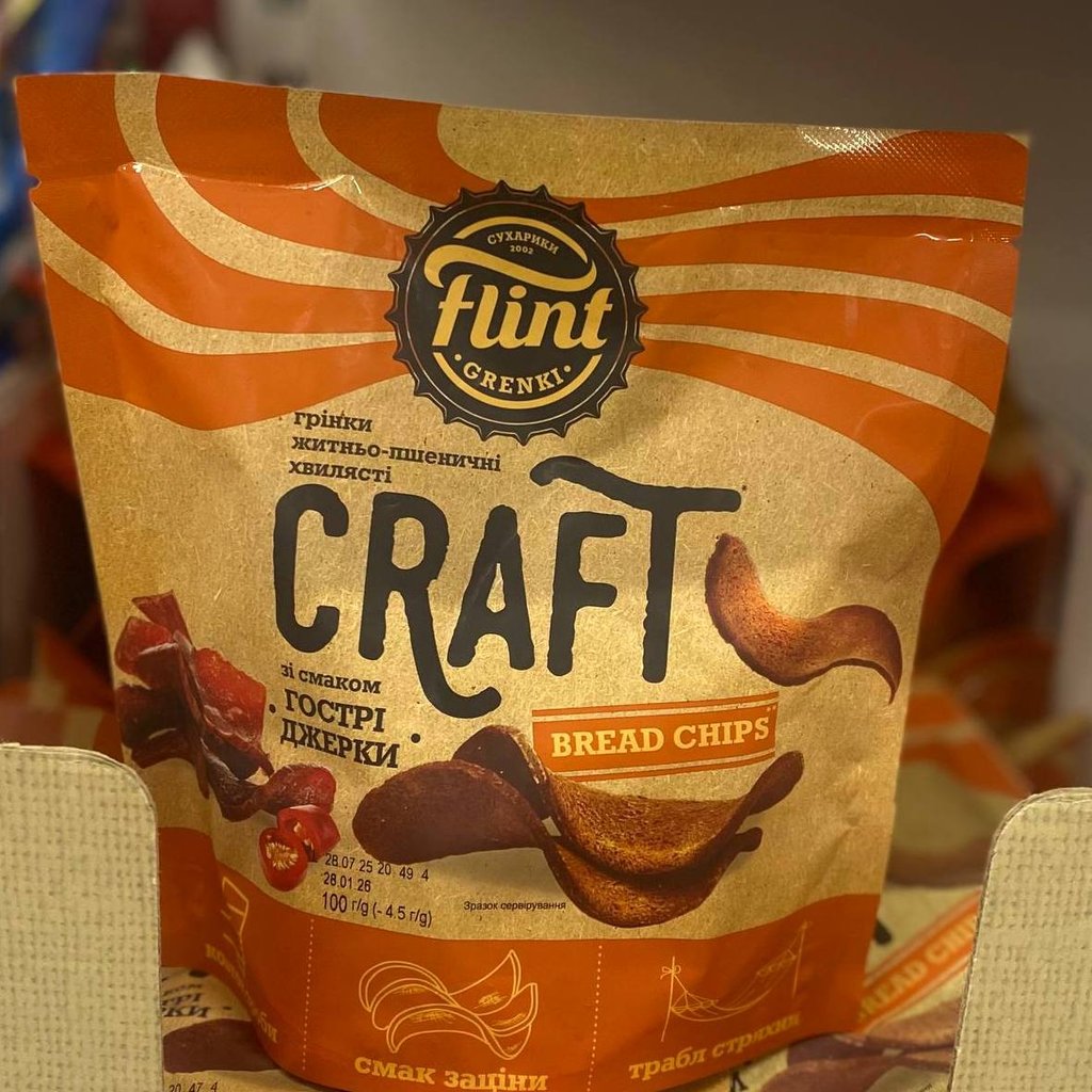 Грінки "Гострі джерки" Flint, 100г