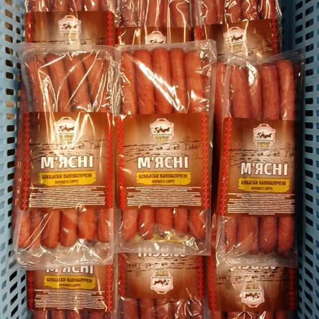 Харківський ковбасний двір М'ЯСНІ КОВБАСКИ напівкопчені першого сорту (Логвіненко)