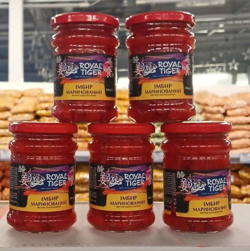 Імбир маринований рожевий ТМ Royal Tiger (Павловський), 230г