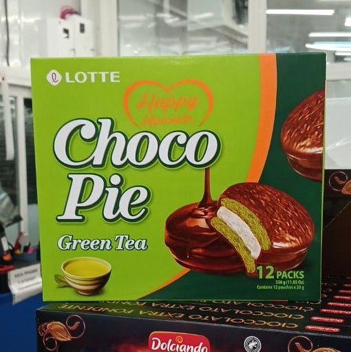 LOTTE, Печиво шоколадне CHOCO PIE зі смаком зеленого чаю (Павловський), 336г