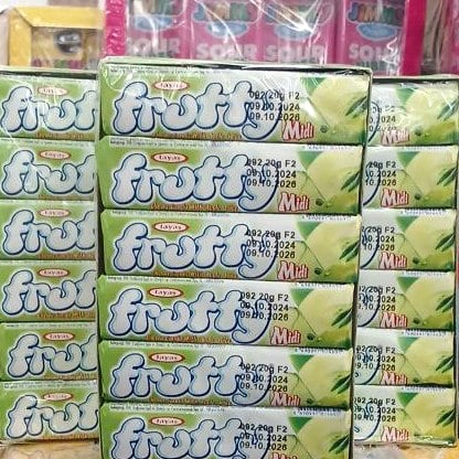 Жувальні цукерки FRUTTY MIDI яблуко 24шт