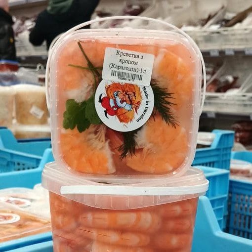 Королівські Креветки без голови з кропом (Карагодін) 1кг