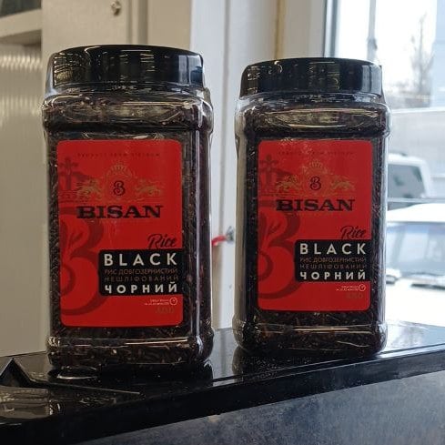 Bisan Рис BLACK довгозернистий нешліфований чорний (Павловський), пл/б 400г