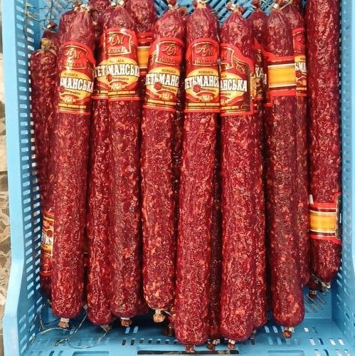 Ковбаса напівкопчена ГЕТЬМАНСЬКА вищ сорт (Поділля) Хмельницьк