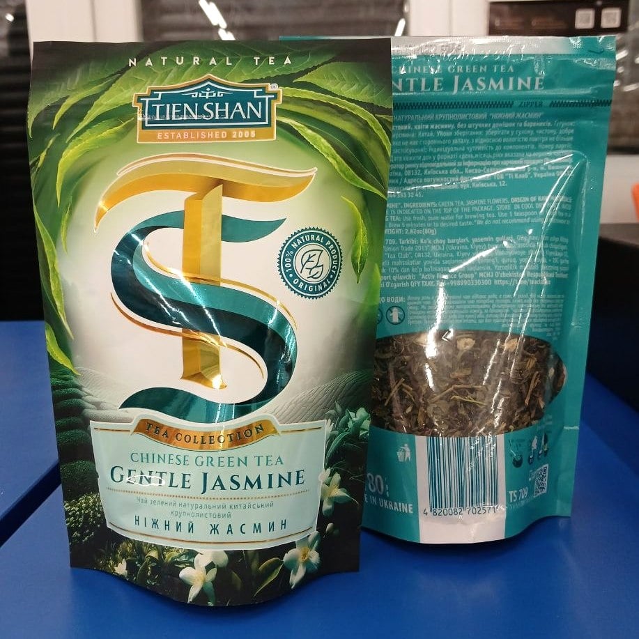 TIEN SHAN, Чай зел. Ніжний ЖАСМІН Тянь Шань (Євромікс), 80г
