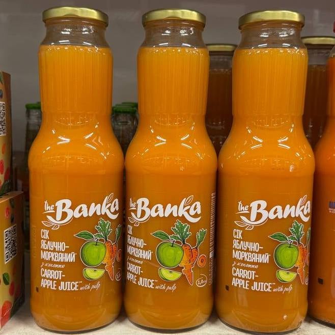 Сік яблучно-морквяний (The Banka) 1л
