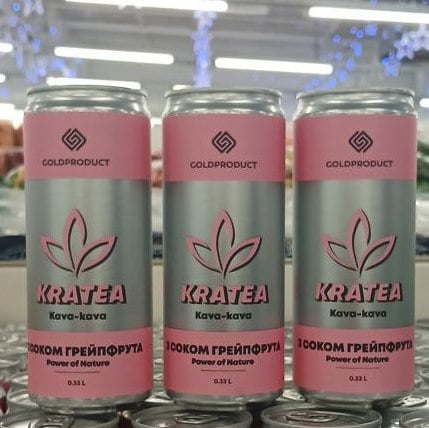 Goldproduct Напій безалк. KRATEA з соком грейпфрута  з/б (Мартинов) 0,33л