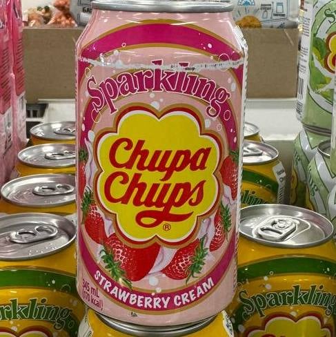 Напій Chupa-Chups полуниця-крем з/б 345мл