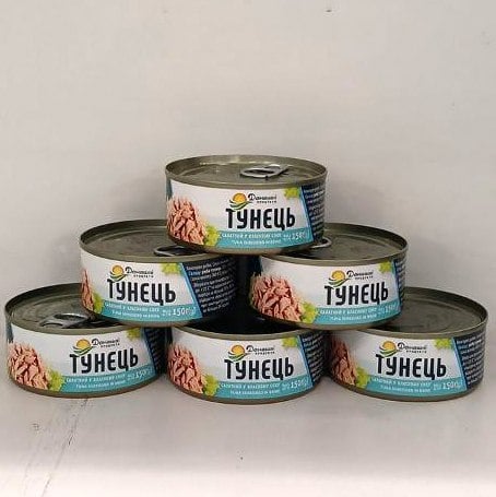 Консерва Тунець салатний у влас.соку, домашні продукти (Павловський), 150г
