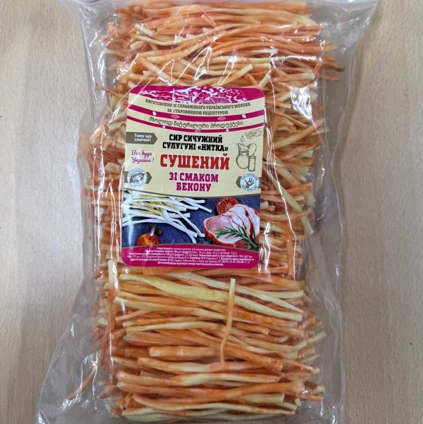Сир сушений нитка зі смаком бекону, 1кг