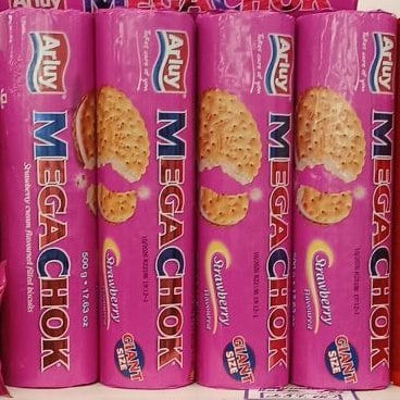 Печиво сендвич Duo Mega Strawberry Arlua (Італія) 0.5кг