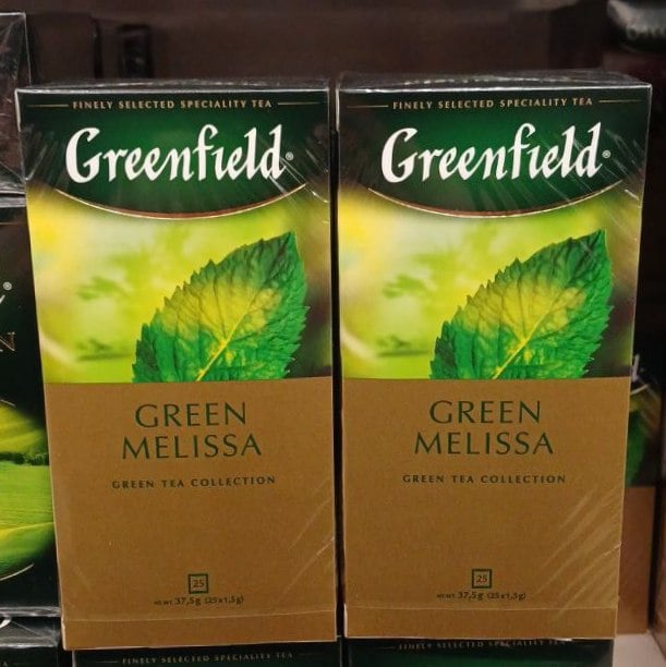 Greenfield Чай пакет зелен. GREEN MELISSA, 25х1.5г ( Cолодко)