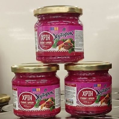 Хуторок ТМ Хрін з буряком, скло  (The Banka), 190г