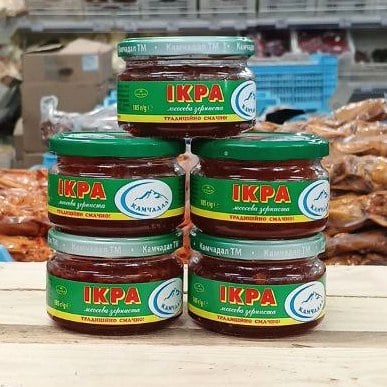 Ікра лососева зерниста Камчадал (Гранд), 185г скло