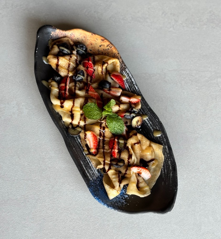 Блины с ягодами 