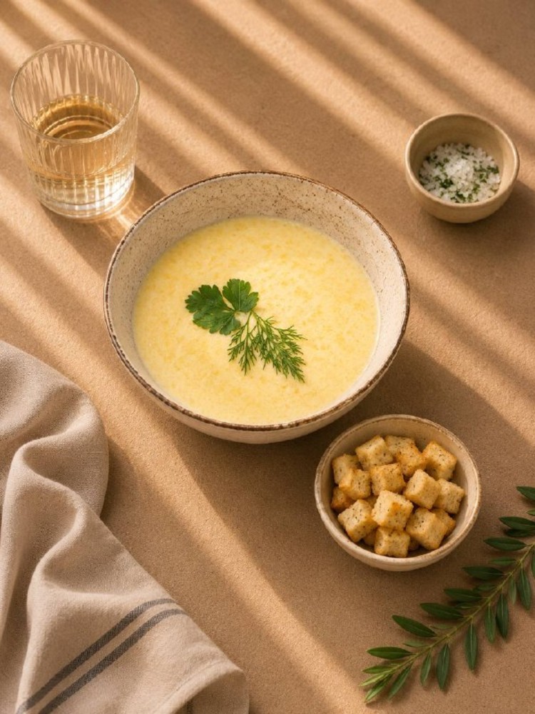 Сырный суп с курицей