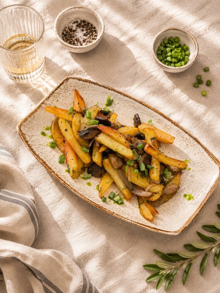 Жареная картошка с грибами