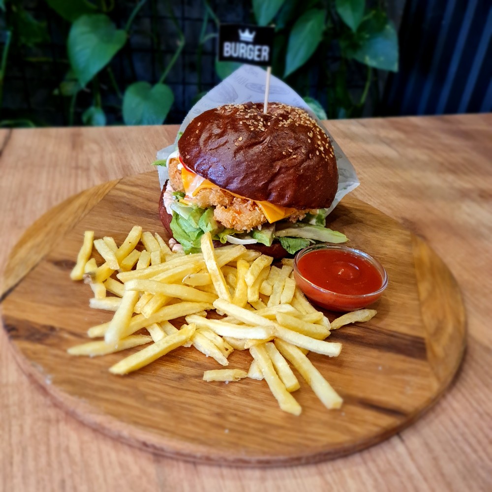 Бургер з креветками